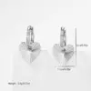 Wholesale Elegant Heart Shaped Stainless Steel Earrings With Embedded Diamonds Women's Fashion Jewelry Studs Classic Artistic Style