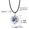 oly-3be98f4ebab7361a7ce3a9a0be58ad7a Wholesale Blue Rose Rotating Pendant Necklace