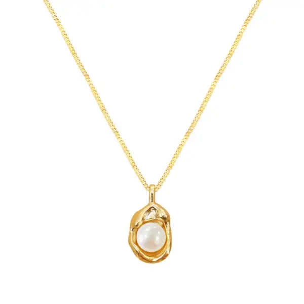 Wholesale Fashion Geometric Stainless Steel Titanium Steel Plating Pendant Necklace