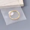 Wholesale 304 Stainless Steel Round Ion Plating (IP) Zircon 18K Real Gold Plated Elegant Simple Style Waterproof Non Tarnish Plating Inlay Gold Rings