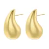 Wholesale 1 Pair Vintage Style Simple Style Streetwear Water Droplets Plating Copper 18k Gold Plated Ear Studs