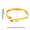 Wholesale PVD Coated Real Gold Plated Solid Color Stainless Steel Simple Style Commute Waterproof Non Tarnish Bangle