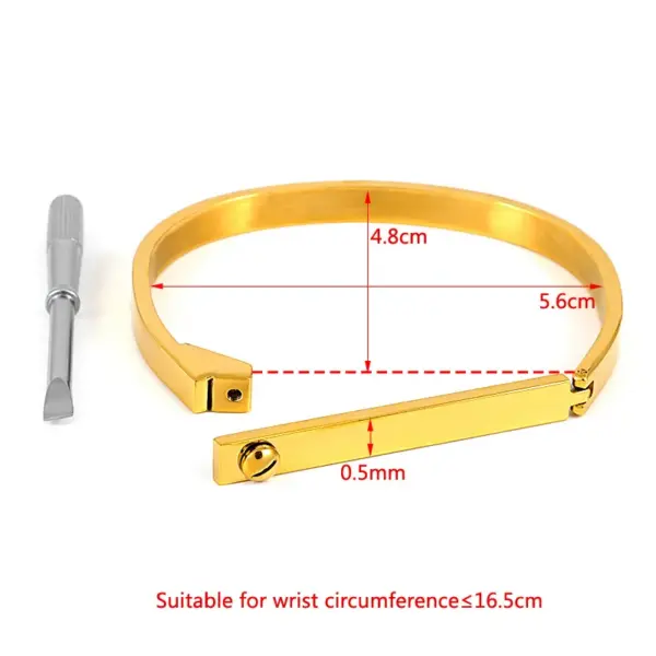Wholesale PVD Coated Real Gold Plated Solid Color Stainless Steel Simple Style Commute Waterproof Non Tarnish Bangle