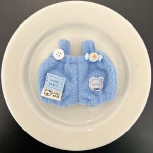 Blue bear suede overalls