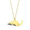 Wholesale Jewelry Fashion Map 304 Stainless Steel 18K Gold Plated Plating Stainless Steel Necklaces