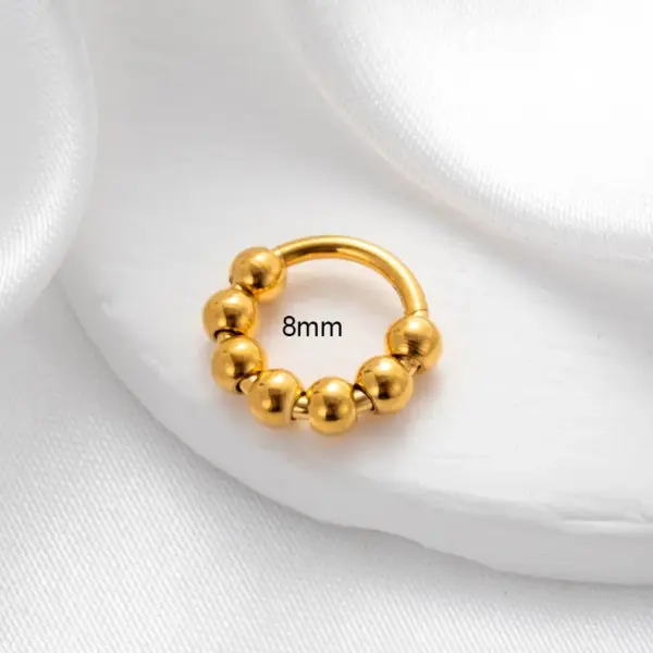 1 Piece Nose Rings & Studs Simple Style Classic Style Circle 316L Stainless Steel Waterproof Non Tarnish Surgical Steel