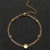 Wholesale Jewelry Simple Style Heart Shape Stainless Steel Anklet