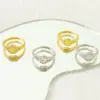 Wholesale Luxurious Solid Color Copper 14k Gold Plated Silver Plated Rings In Bulk
