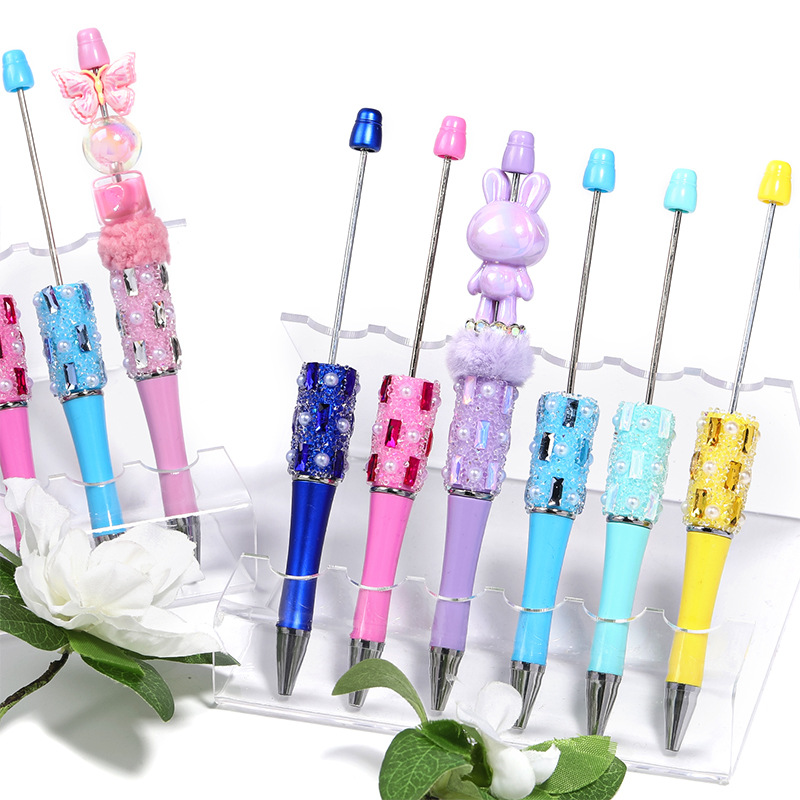 Wholesale Creative Shiny Square Diamond DIY Beadable Pen