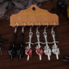 Wholesale Amazon's best-selling Halloween Sword Piercing Heart Earring Set - Retro Gothic Skull Earrings