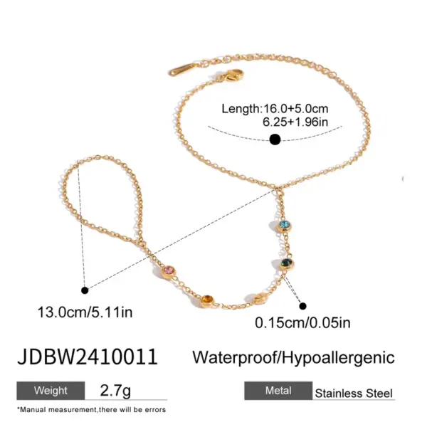 PVD Coated Real Gold Plated Geometric 304 Stainless Steel Simple Style Classic Style Waterproof Non Tarnish 304 Stainless Steel Bracelets