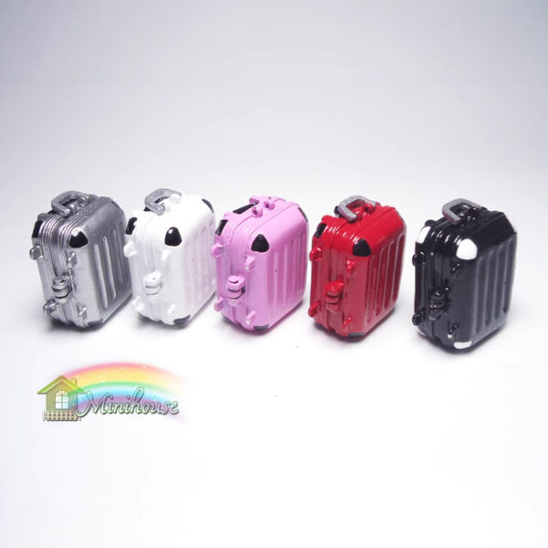 Wholesale 1:12 doll house accessories dollhouse mini alloy luggage suitcase model simulation life scene