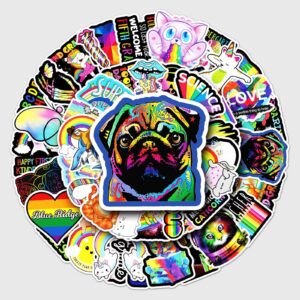 oly-3c3d8524bcd6584ac361117538f940c3 Wholesale 50 colorful cartoon graffiti personalized diy stickers scooter laptop luggage decorative stickers