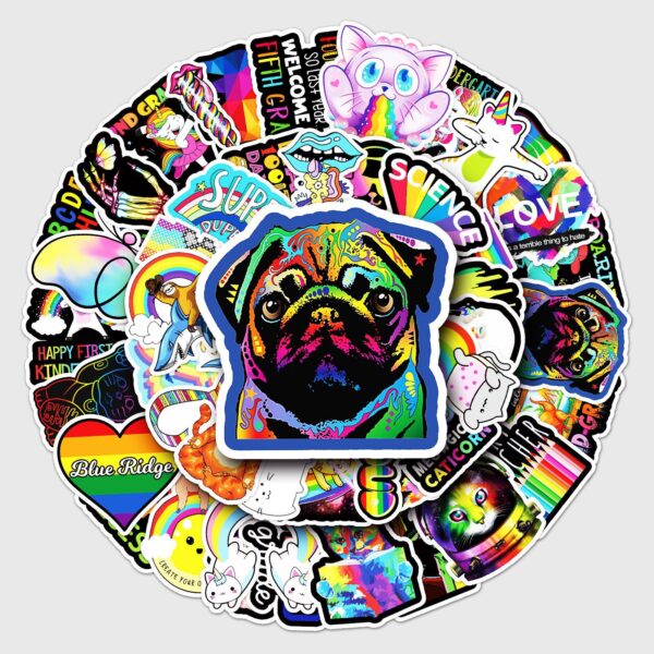 Wholesale 50 colorful cartoon graffiti personalized diy stickers scooter laptop luggage decorative stickers