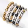 Wholesale Classic Style Round Stainless Steel Plating Bracelets