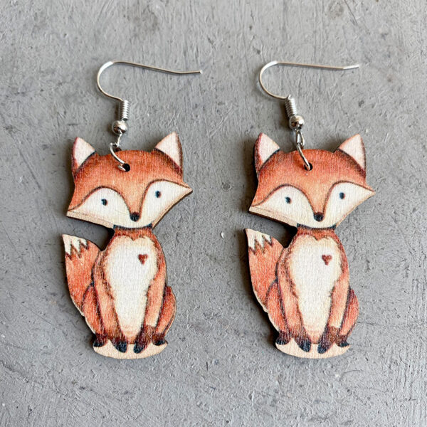 Wholesale Cute animal raccoon sloth fox fun earrings