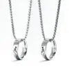 Wholesale PVD Coated Gold Plated Circle 201 Stainless Steel Necklace