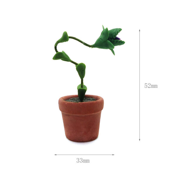 Wholesale 1:12 dollhouse accessories dollhouse mini clay flower cannibal flower model decoration artificial flower landscape