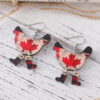 Wholesale Hen boots with wooden double-sided earrings