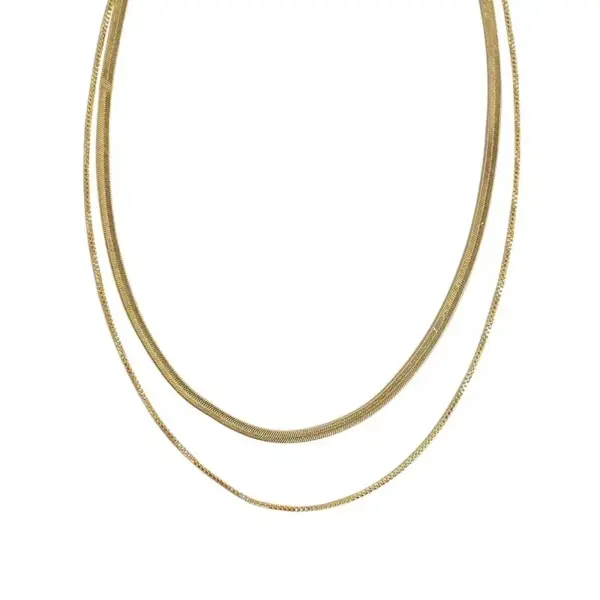Wholesale Simple Style Geometric Solid Color Titanium Steel Necklace 1 Piece