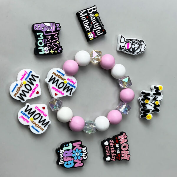Wholesale Mother's Day Epoxy Letter MOM Focus Beads DIY Beading