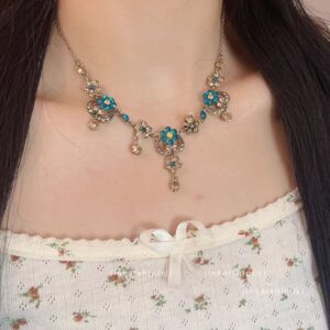 Light luxury metal flower necklace-x5637