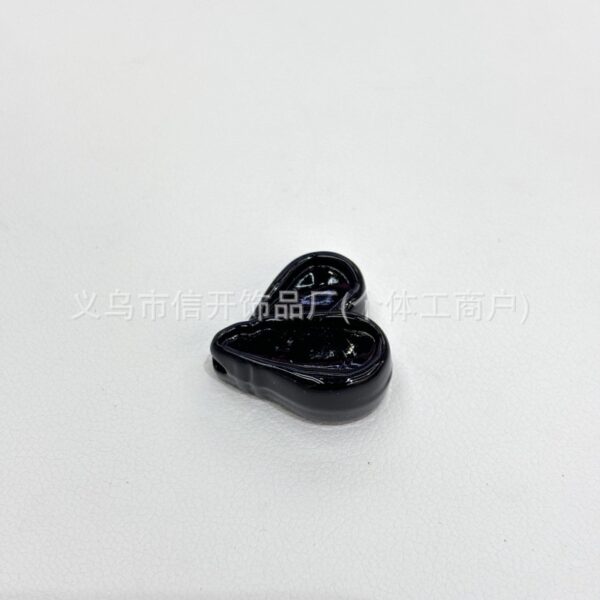 Wholesale Porous dopamine painted heart-shaped beads