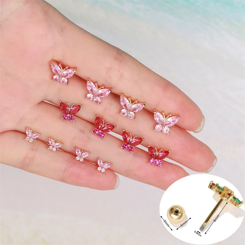 Wholesale Ear Cartilage Rings & Studs Animal Brass Gem
