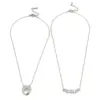 Wholesale Copper Vintage Style Plating Inlay Heart Shape Wings Zircon Pendant Necklace
