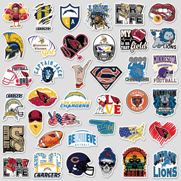 Wholesale 50 football team graffiti stickers