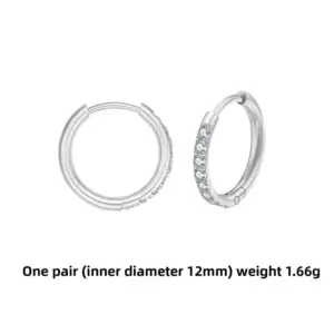 Silver/pair 2.0*12mm / Stainless Steel/Pair