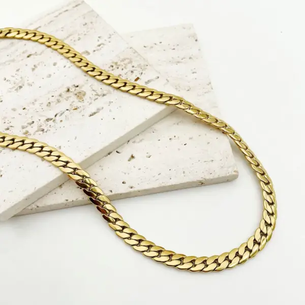 Wholesale Jewelry Fashion Geometric 304 Stainless Steel 14K Gold Plated Plating Stainless Steel Necklaces