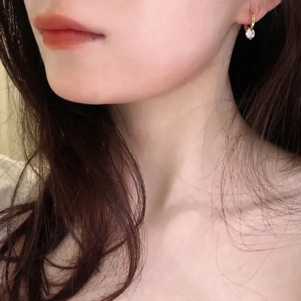 1 Pair Simple Style Solid Color Inlay Copper Zircon Earrings