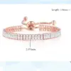 Wholesale Glam Rectangle Copper Plating Zircon Bracelets