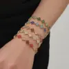 18K Gold Plated 304 Stainless Steel Vacuum Electroplating (In Furnace) Zircon Geometric Pattern (Jewelry) Waterproof Non-Fading CNC Claw Setting Luxurious Chain Bracelet Necklace Jewelry Set For Women