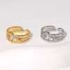 Wholesale Jewelry Fashion Star Moon 304 Stainless Steel 18K Gold Plated Plating Stainless Steel Rings