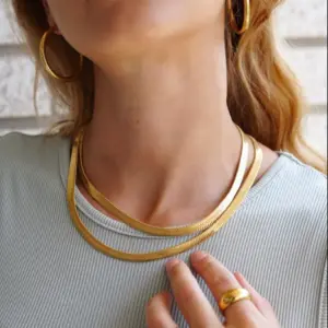 Blade Solid Color Snake Titanium Steel Fashion Necklace