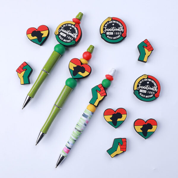 Wholesale Black June Day Silicone Beads