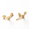 PVD Coated Real Gold Plated Heart Shape Stainless Steel Simple Style Waterproof Non Tarnish Ear Studs