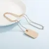 Wholesale 304 Stainless Steel Square PVD Coated 18K Real Gold Plated Simple Style Waterproof Non Tarnish Plating Pendant Necklace