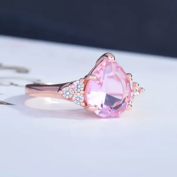 Wholesale Jewelry Simple Style Water Droplets Copper Artificial Gemstones Diamond