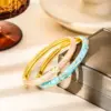 Wholesale Gold Gold-plated Stainless Steel Geometric Simple Bracelet Unisex Small Jewelry Classic