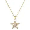 Wholesale PVD Coated Real Gold Plated Star Titanium Steel Copper Simple Style Waterproof Non Tarnish Earrings Necklace