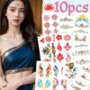 Wholesale 10 Sheets/Pack of New Domestic Dunhuang Painted Eyebrow Tattoo Stickers for School Teachers to Reward Toy Arm Stickers