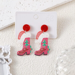 S3729-9 red Christmas boots