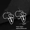 Wholesale Water Plating 18K Gold Plated Cross Map Stainless Steel Simple Style Earrings