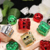 Wholesale Christmas Metallic Bow DIY Through-Hole Beads