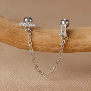 Y20421-2-Silver-White diamond-1pc