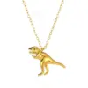 Wholesale Jewelry Cute Hip-Hop Dinosaur Titanium Steel Plating Pendant Necklace