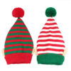 Wholesale Small ear striped Christmas hat jacquard beanie